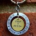 I Love My Dogs Personalized Handstamped Keychain