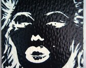 Portrait of a Woman: Pop Art, Signed Original Art, Black and White
