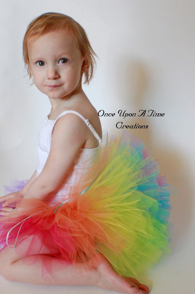 Birthday Surprise Rainbow TuTu - 12M  2T 3T 4T 5T 6 7 8...Birthday, Photo Prop, Dress Up, Costume, Gift