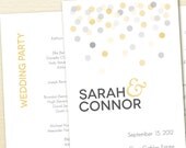 Printable Wedding Program -- Confetti No. 5 Collection
