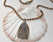 Bestseller Rustic Buddha Necklace .  Long Chain. Meditation . Yoga Necklace