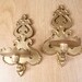RESERVED, Gold Metal Wall Sconces by Homco