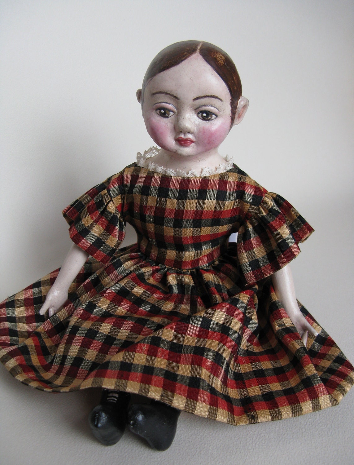 OOAK Paperclay and Cloth Doll - Victoria