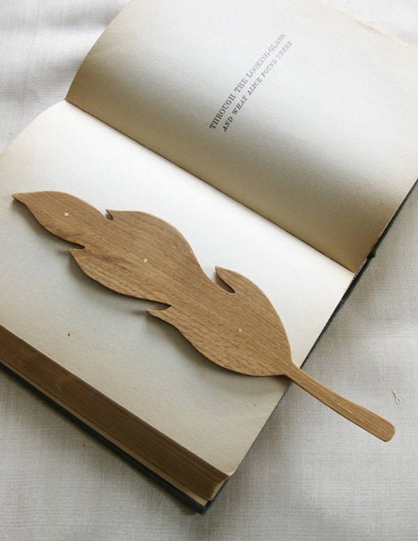 Bookmark in reclaimed wood with recycled copper rivets eco gifts under 25