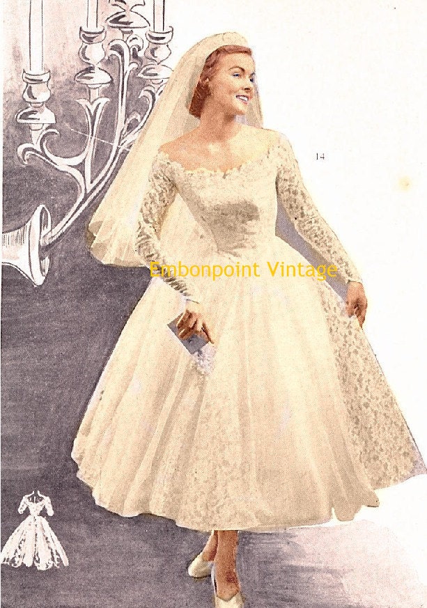 Plus Size (or any size) Vintage 1949 Wedding Dress Sewing Pattern - PDF - Pattern No 14 Mae