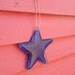 Fused Glass Christmas Ornament Blue Star