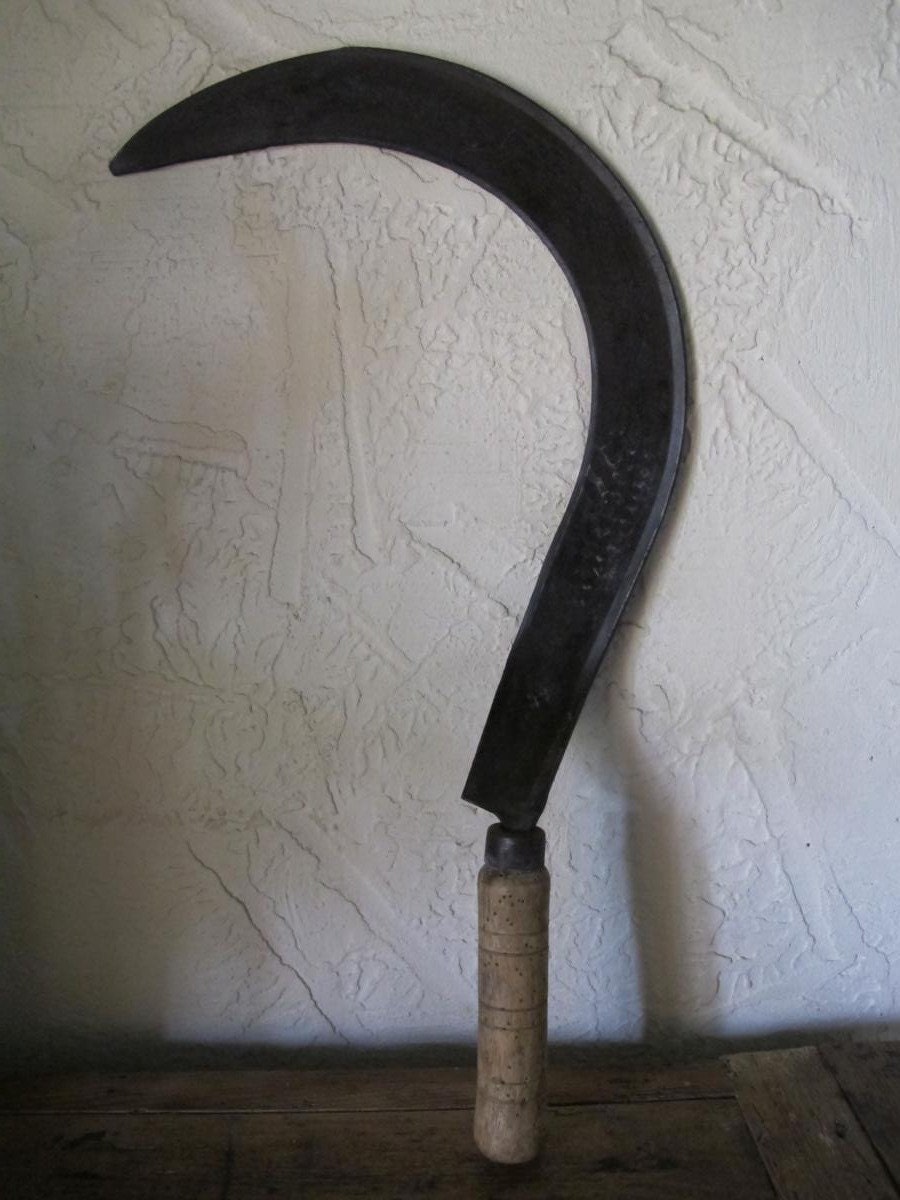 Antique vintage scythe / Sickle tool hand by HistoireDAntan
