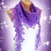 Amthyst Scarves, Fashion Purple, lilac, Hand Knit, woman scarf. Personalized Design. Latest Fashion. scarf, neckwarmer, scarflette...