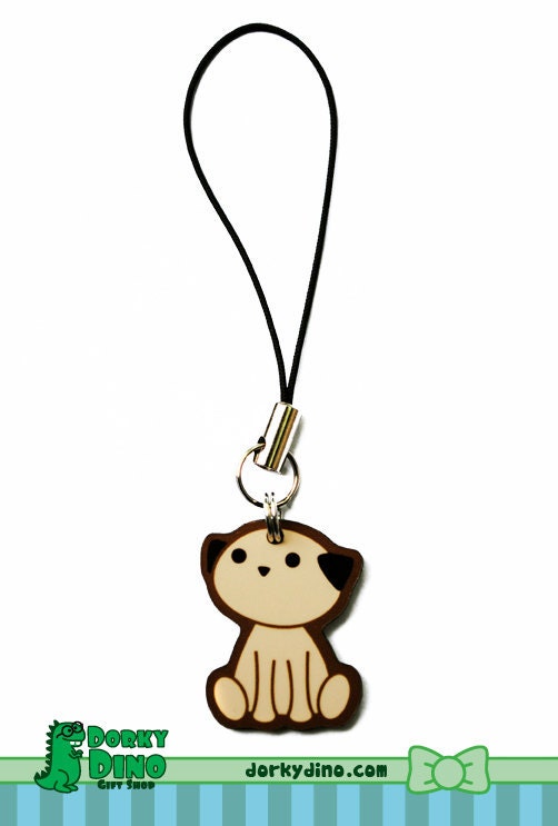 Cute Puppy Dog Cell Phone Charm