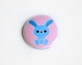 Bunny Rabbit Pinback Button: One Inch