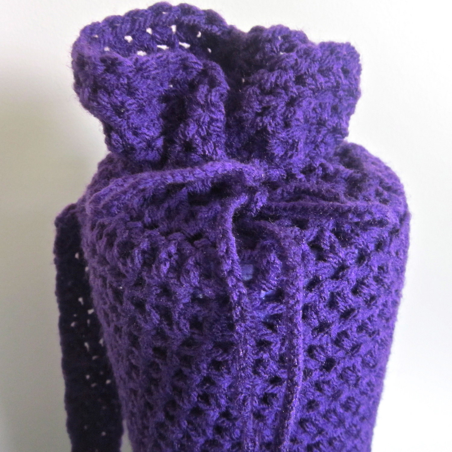 Crochet Yoga Mat Bag The Om Bag in Purple Grape
