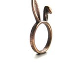 Bronze Bunny Ears Ring, Bunny ring, playful whimsical animal jewelry, animal lover, gift for your Valentine