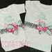 Big Sister Shirt and Little Sister Bodysuit Set in Zebra Hot PInk Aqua for Little Baby Girls - PERSONALIZED Custom