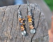 Tiger's Eye Stone Earrings