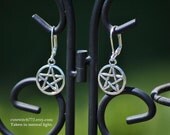 Silver Pentacle Earrings "No Fuss, Just Pentacles" (Lever back)