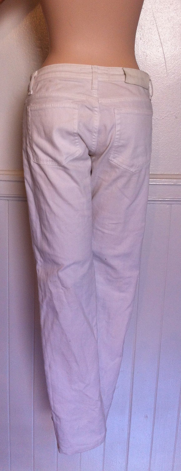 White ACNE skinny jeans