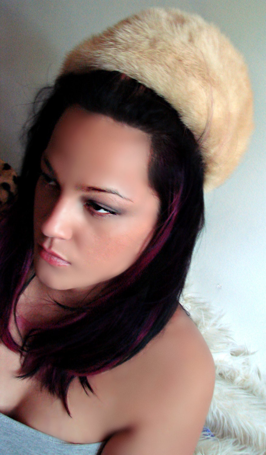 1960s White Mink Fur Hat Eaton's Fur Salon