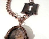 Victorian/Steampunk style glass and bronze locket
