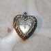c 1880's Small Antique12k GOLD FILL Heart Reposse and Etched Locket - tt team