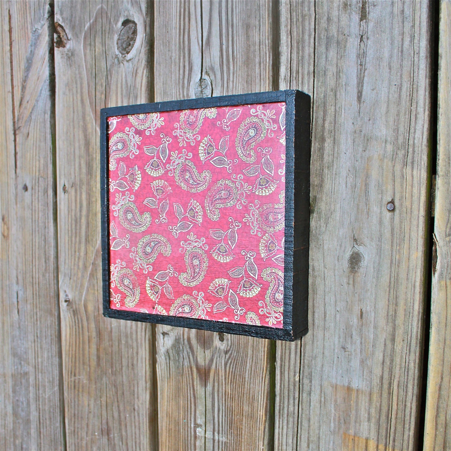 Paisley Wall Decor/ Bright Red/ wall Decor/ Wall Art /Outdoor Decor
