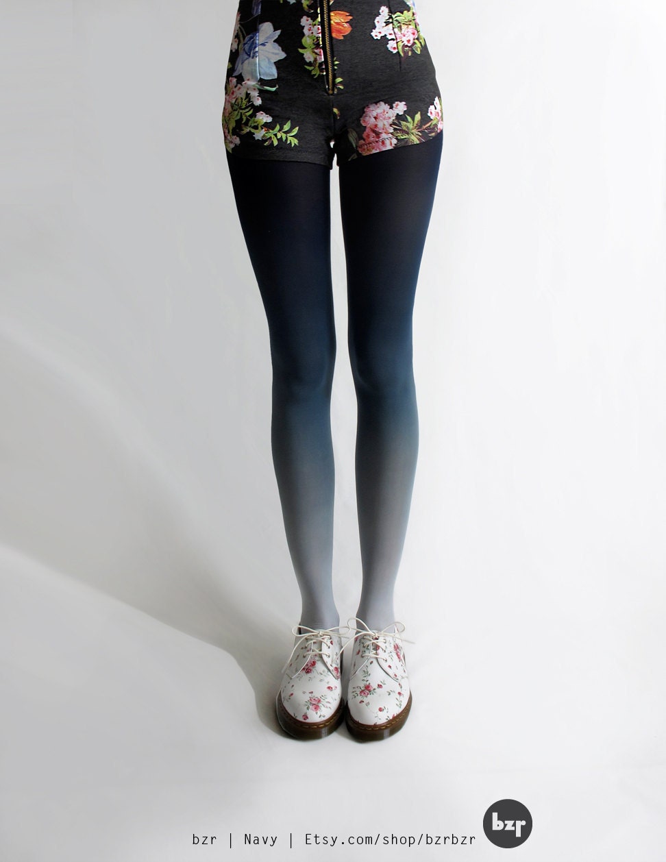 bzr Ombré tights in Navy