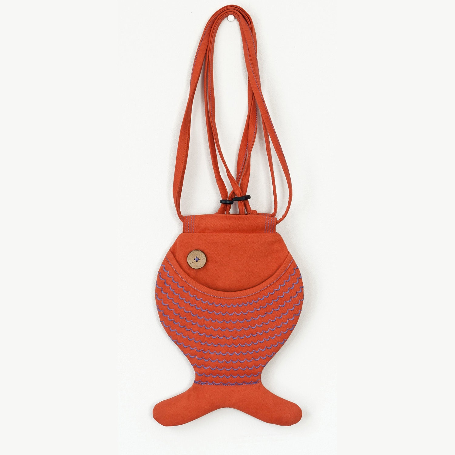 MADE TO ORDER Fish Bag Purse Tangerine Orange Bag Purse Cotton Bag Purse Hipster Summer Beach Accessories Ocean Sea Inspired Cute Gifts