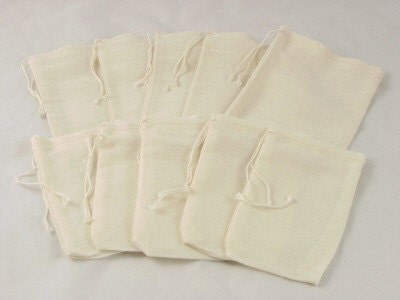 Cotton muslin drawstring bags 3x5" (Set of 24) Il_170x135