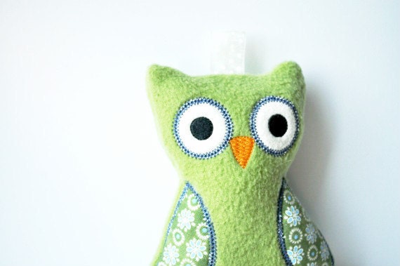 Owl Rattle - Small Owl Plush - Owl Toy - Baby Hoot Owl