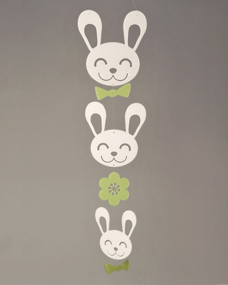 Spring Bunny Mobile (Petite) in Recycled Eco Plastic