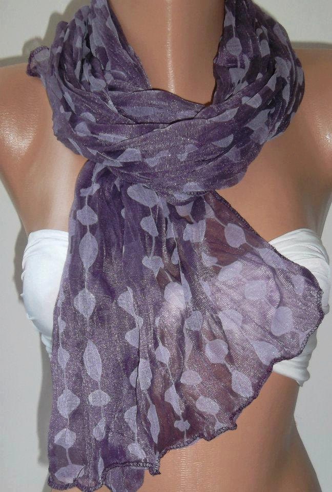 Elegance Scarf Tulle scarf purple scarf