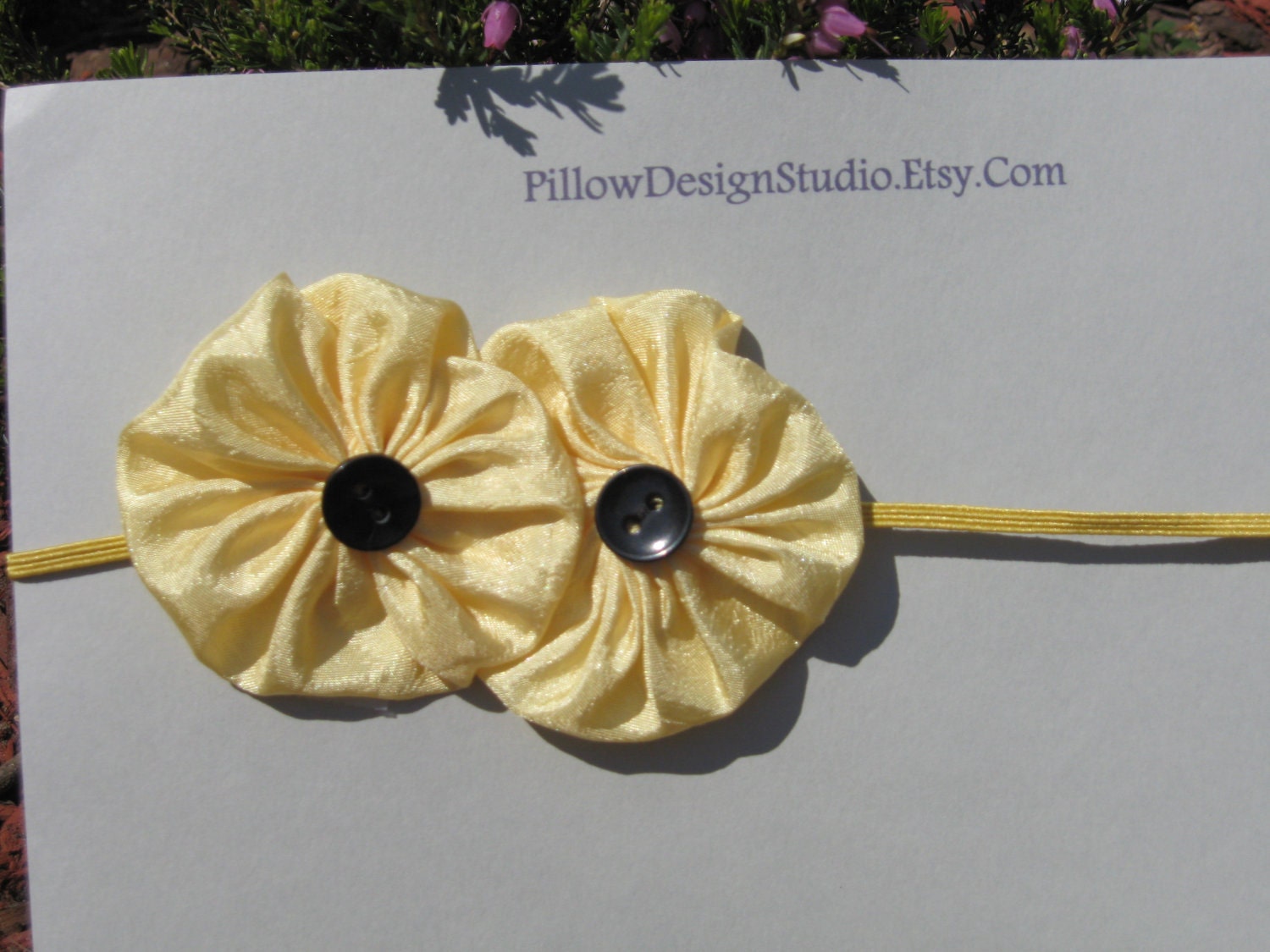 SALE Black eyed susan headband -- flower headband with black eyed susan design -- clearance hair accessory