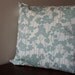 Botanical Pillow Cover--Contemporary Watercolor Blue Green Floral --18'' x 18''