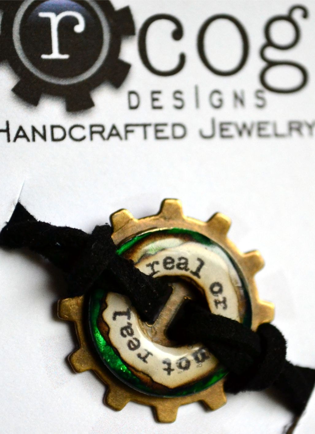 Hunger Games  and Catching Fire Bracelet: "Real or Not Real" Burned into a Token - Custom Color