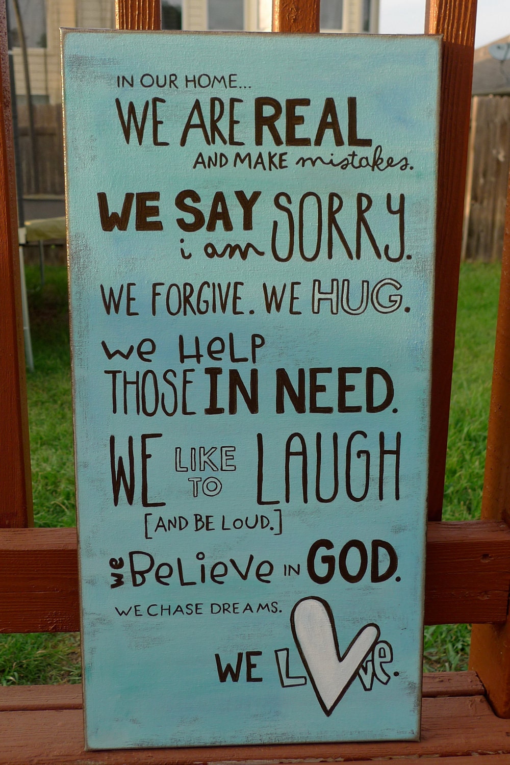 House Rules Canvas Painting