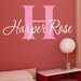 Custom Vinyl Name Decal - Children and Teen Vinyl Wall Art - Monogram Vinyl Lettering