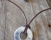 Personalized Handstamped Men's Hardware Necklace- unique men's gift, men's jewelry, anniversary gift, father's day