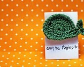 Crochet Whale Hair Clip in Sea Green