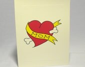Mother's Day Card for Dog Mom with Dog Bone Mom Tattoo Design