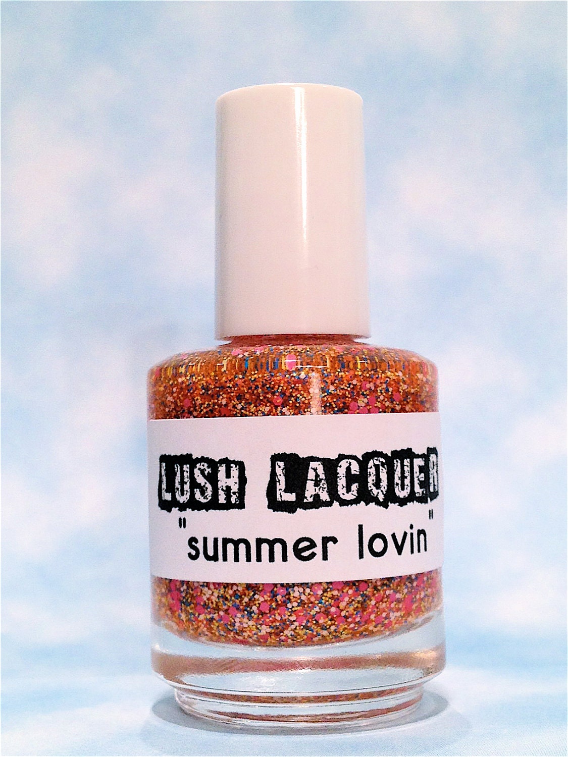 Summer Lovin :  Custom-Blended Glitter Nail Polish / Lacquer