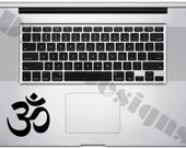 3.25" x 3.2" Hindu / Buddhist Om vinyl decal for the Macbook Trackpad