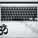 3.25" x 3.2" Hindu / Buddhist Om vinyl decal for the Macbook Trackpad