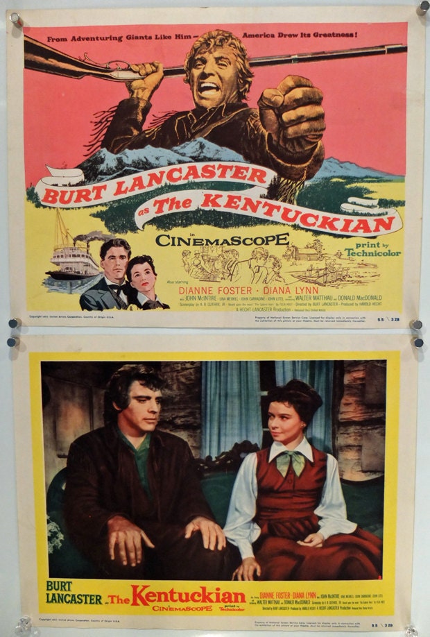 The Kentuckian, US Lobby Card Set of 8 (11x14in each), 1955, Original Vintage Movie Poster