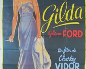 Gilda, French Grande Poster (47x63in) R-1970s , Original Vintage Movie Poster Artwork by Boris Grinsson
