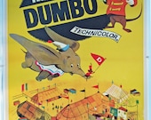Dumbo, Spanish One Sheet (40x28in aprox.) R-1966 Original Vintage Movie Poster. Linen-Backed