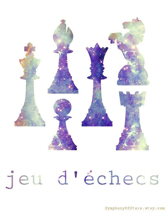 Chess Galaxy Universe Wall Decor Fine Art Print