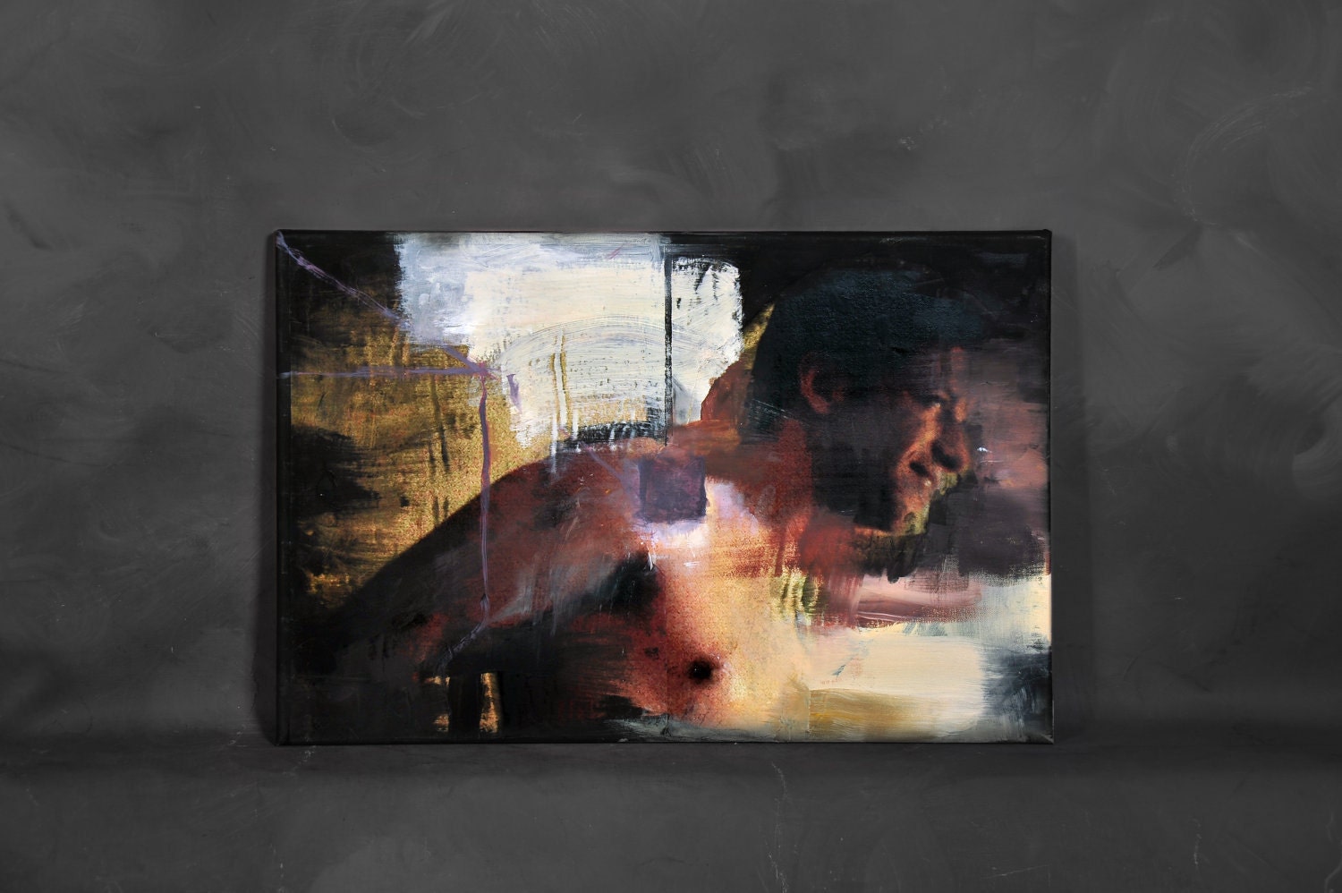 Maxime - Mixed Media, Original Painting, Portrait, Fine Art Photography, canvas, acrylics