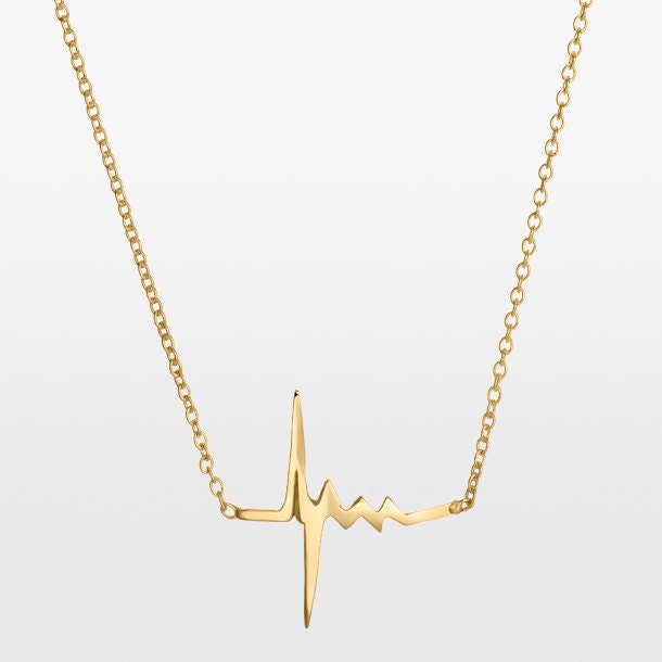 Amour Heartbeat Necklace - 18k yellow gold