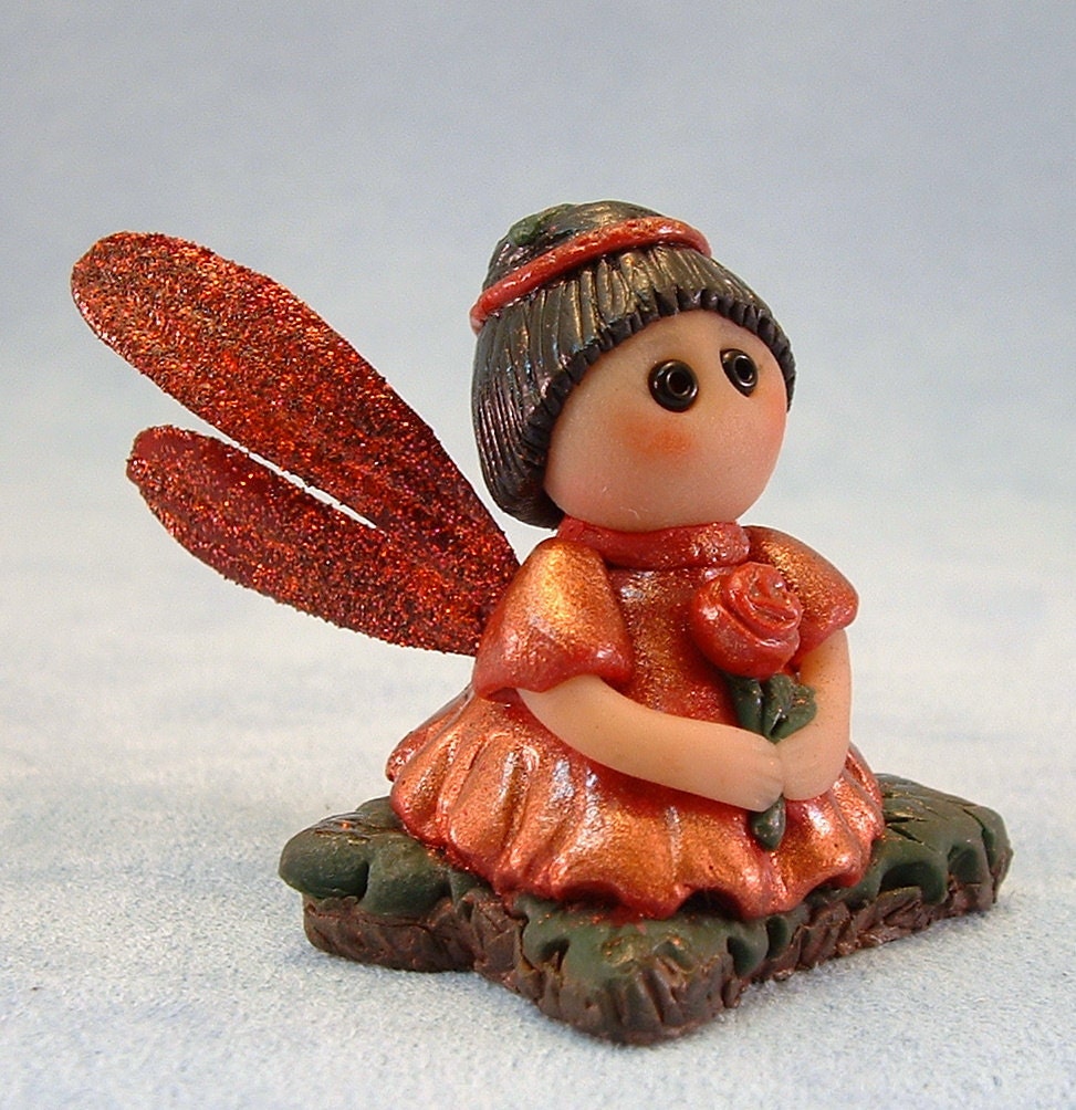 Pixie Fairy Fantasy OOAK Miniature Polymer Clay Art Doll Miniature