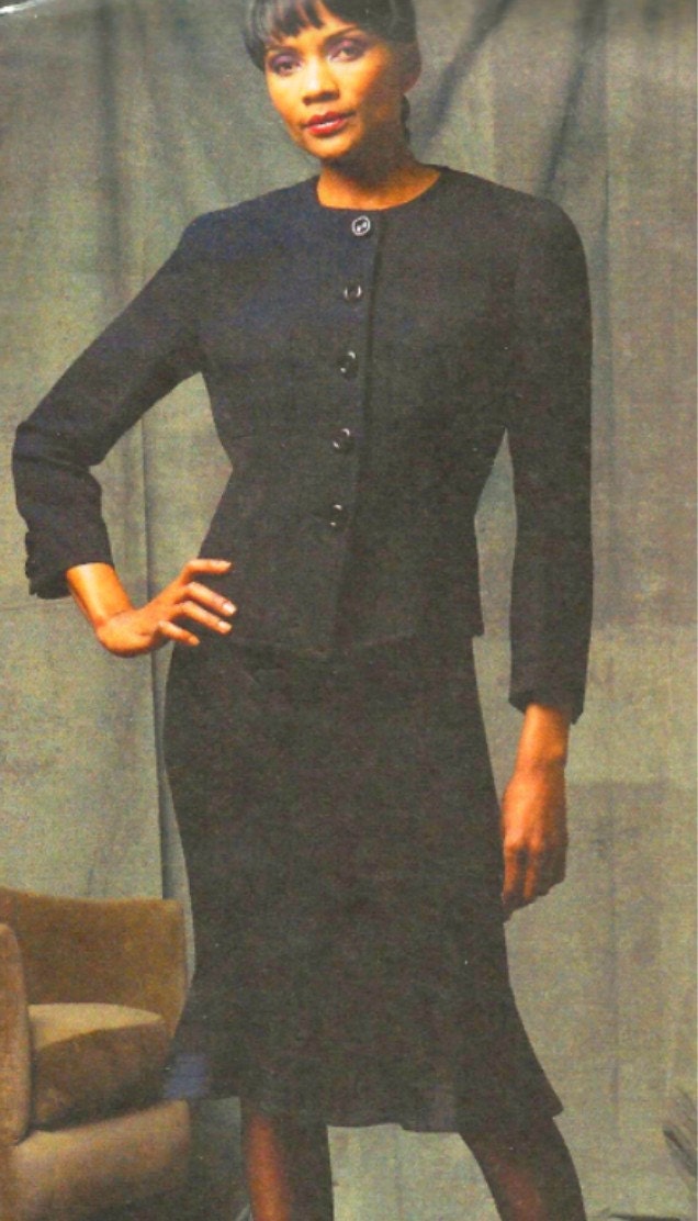 Vogue Suit Jacket Skirt Pattern 2832 sizes 6, 8, 10 UNCUT Donna Karan
