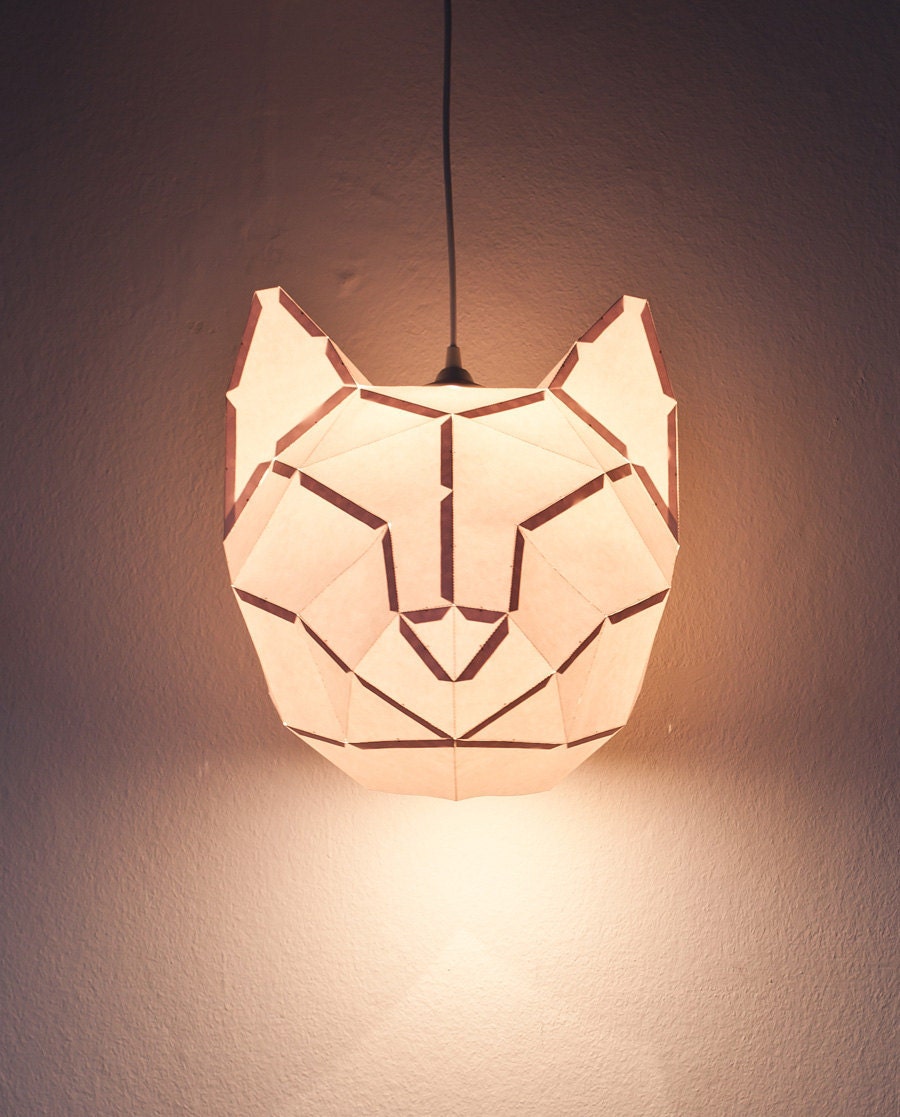 Cat Large - do it yourself paper lampshade - mostlikelyShop